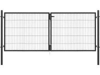 Floraworld Dvoukřídlá brána Classic jednoduchá výplň antracitová 75 x 300 cm