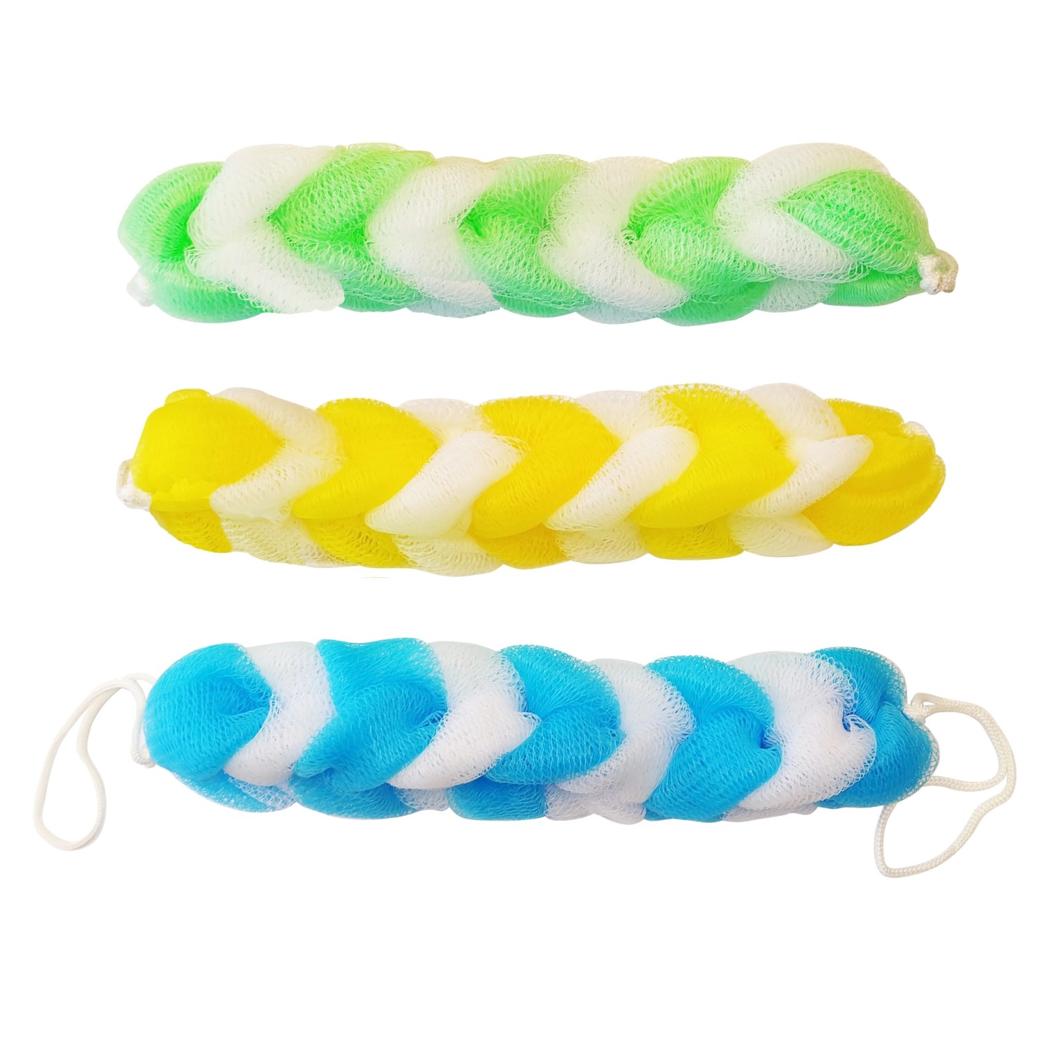 Žínka masážní cop, různé barvy, 1 ks, 30 x 6 cm