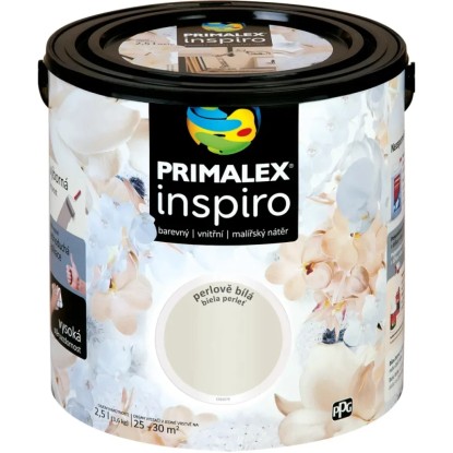 PRIMALEX Barevný vnitřní malířský nátěr Inspiro perlově bílá 2,5 l