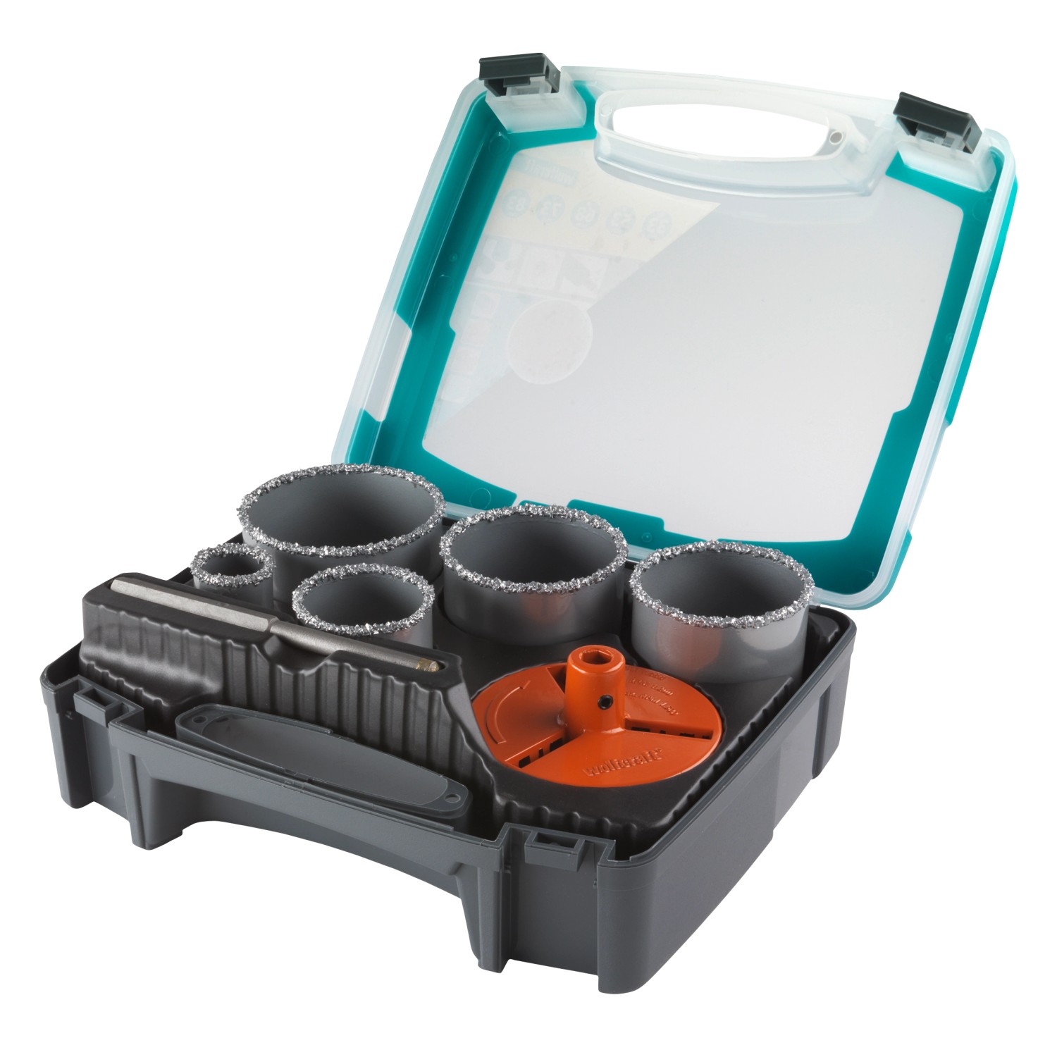 Wolfcraft Sada nástavců vrtacích korunek, sypané tvrdokovem, 7dílná