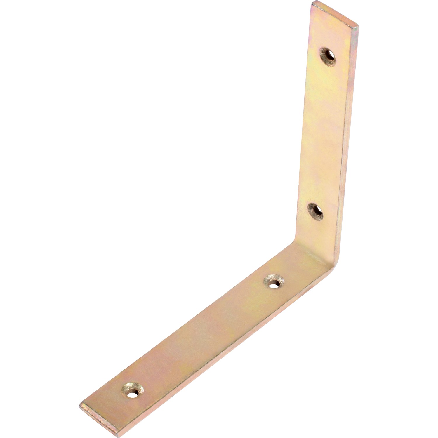 Nábytkový úhelník, žlutě pozinkovaný, 150 mm x 150 mm x 25 mm