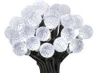 LED Světelný řetěz s 50 LED koulemi, studená bílá