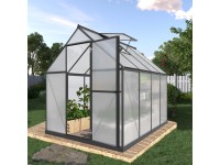 Floraworld Skleník GROW III, antracitová, 182 x 243 x 208 cm