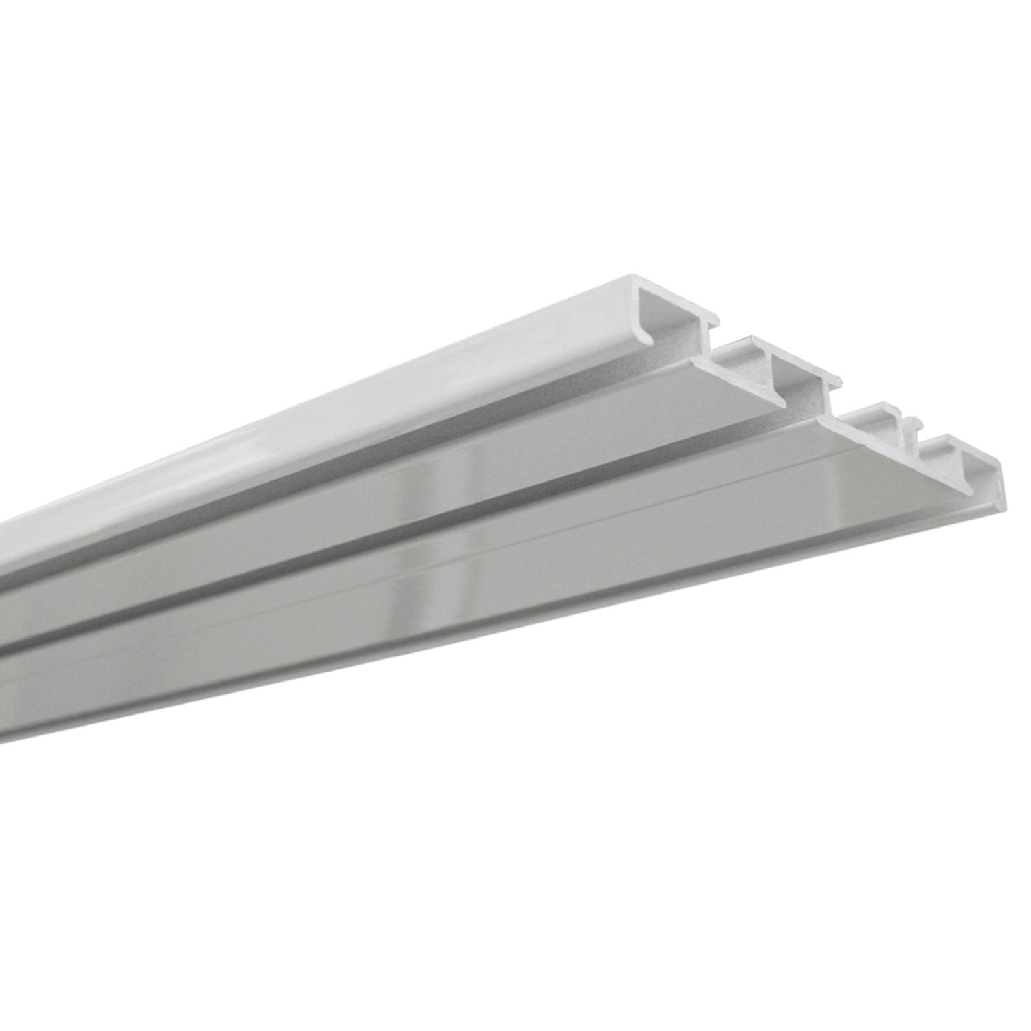 Gardinia Hliníková záclonová kolejnička, třídrážková, bílá, 250 cm