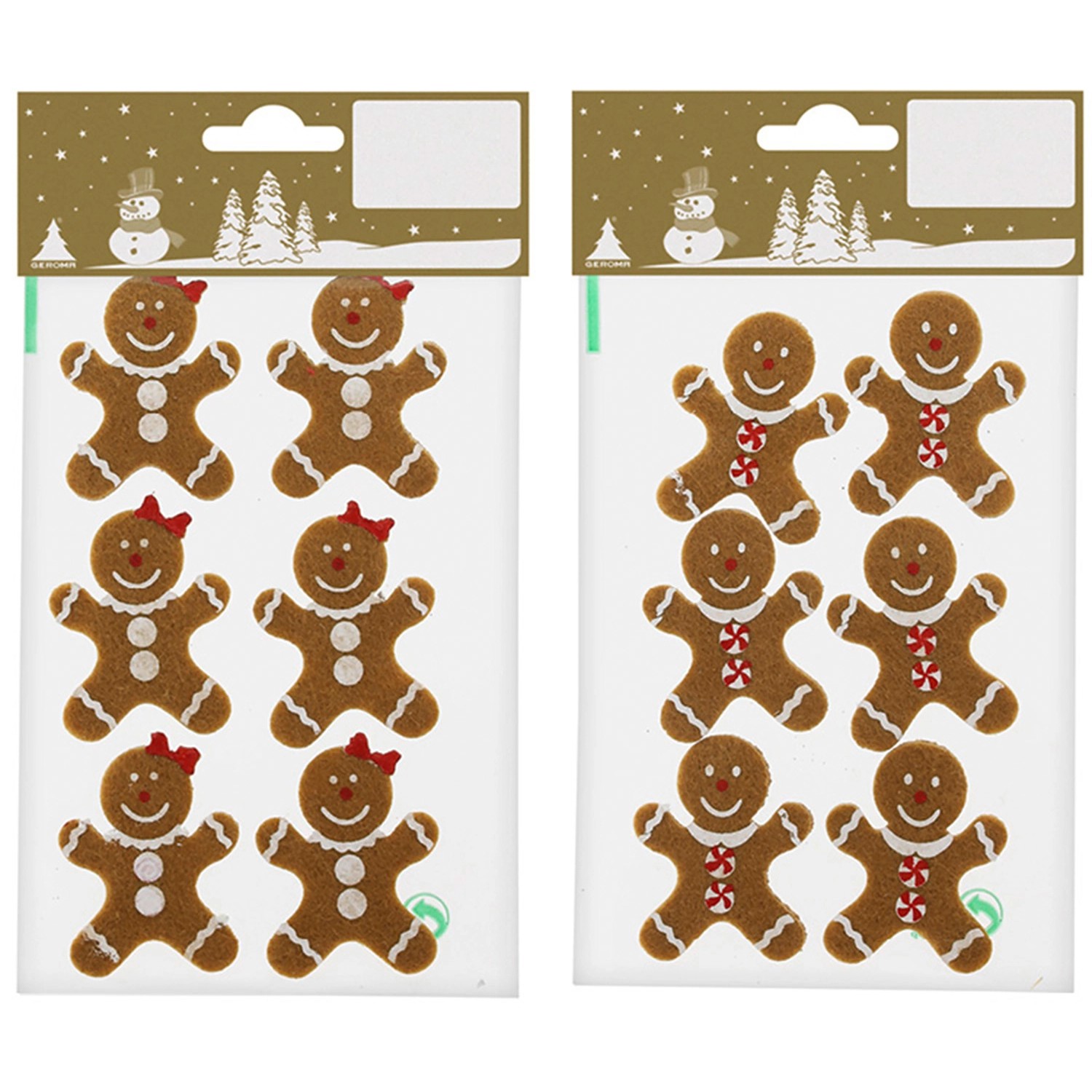 Plstěné ozdoby s lepicím bodem, 6 ks, různé druhy