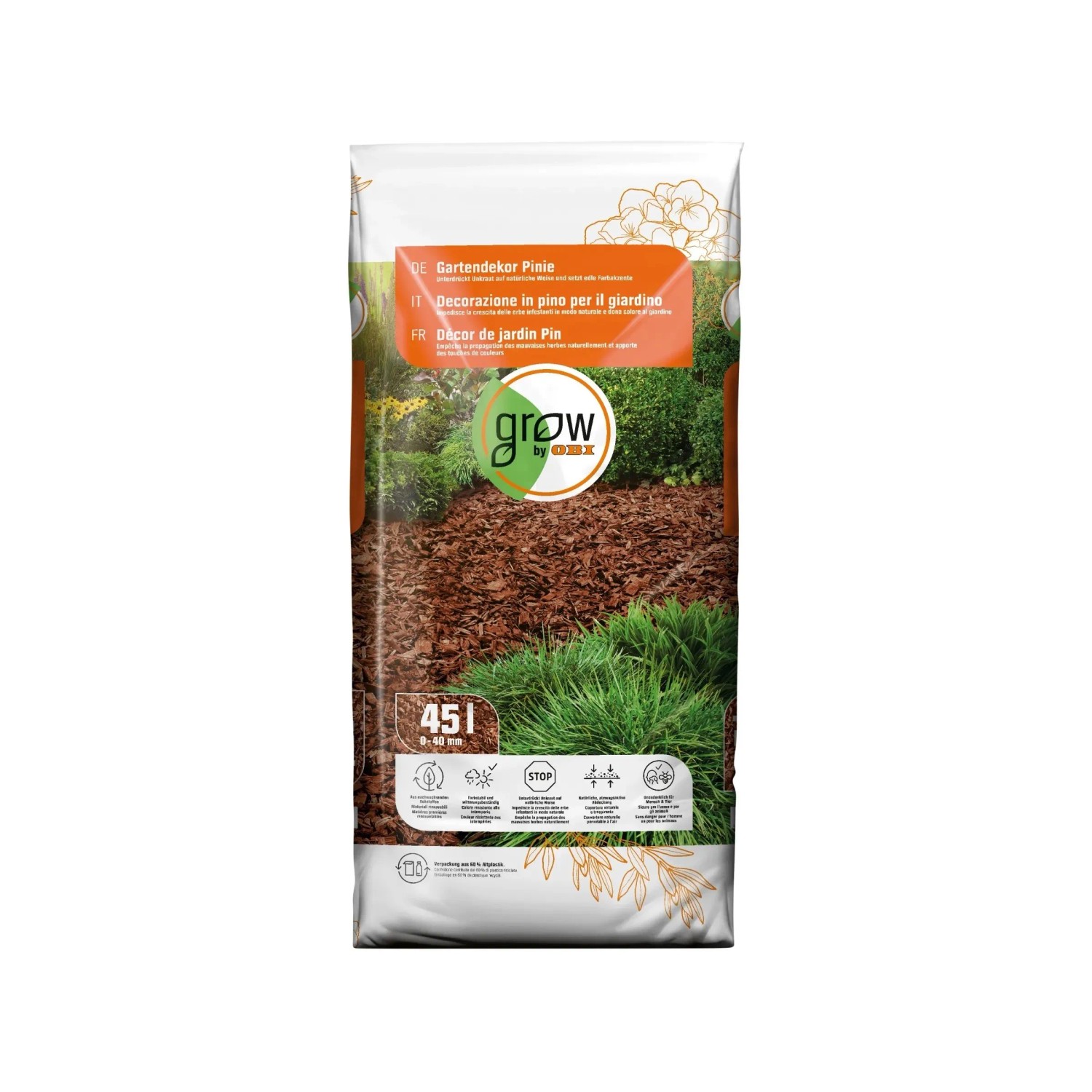 OBI Zahradní dekorace pinie 45 l