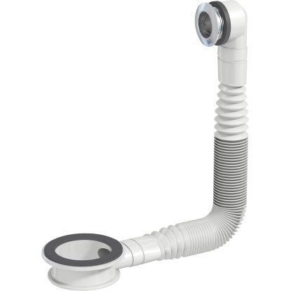 Prevex Umyvadlový přepad EasyClean s flexi hadicí 180-570 mm, chrom