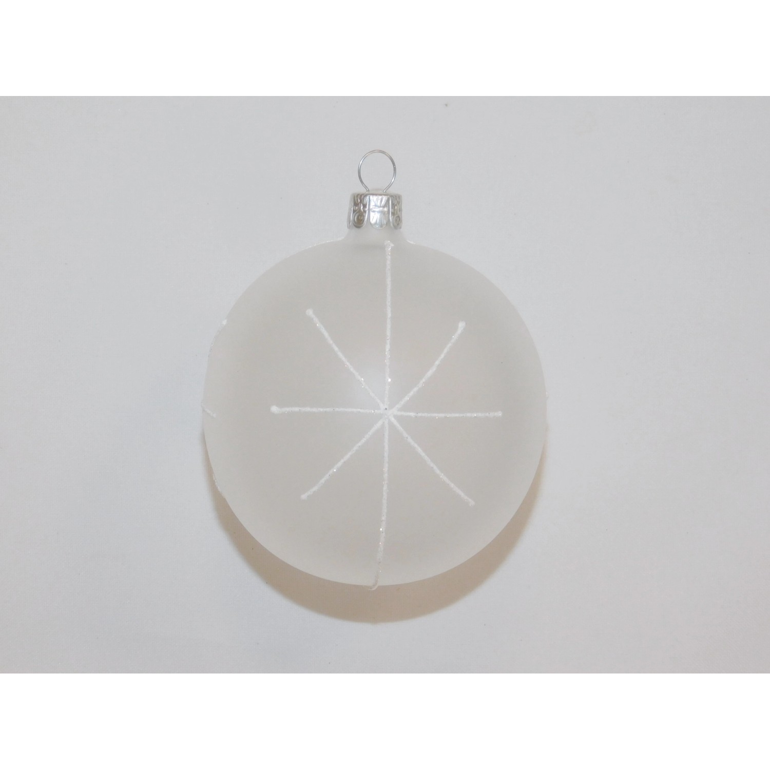 ONREX Vánoční ozdoba skleněná koule transparentní hvězdičky pr. 8 cm