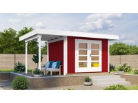 Weka Designový zahradní domek Komfort 126 Plus A vel. 1, šv. červ., 442 x 240 cm