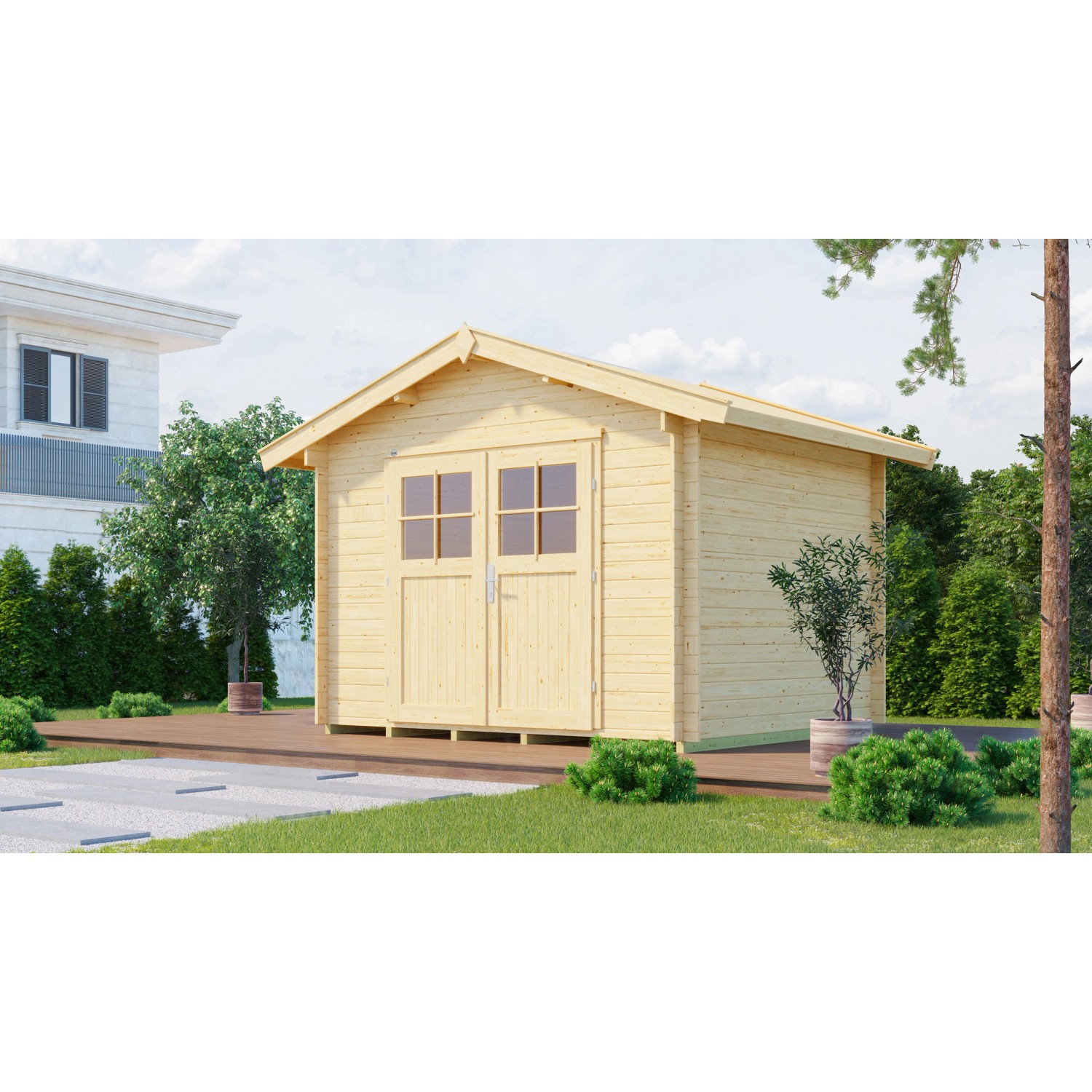 Weka Dřevěný zahradní domek 112 vel. 5, přírodní, 300 x 250 cm
