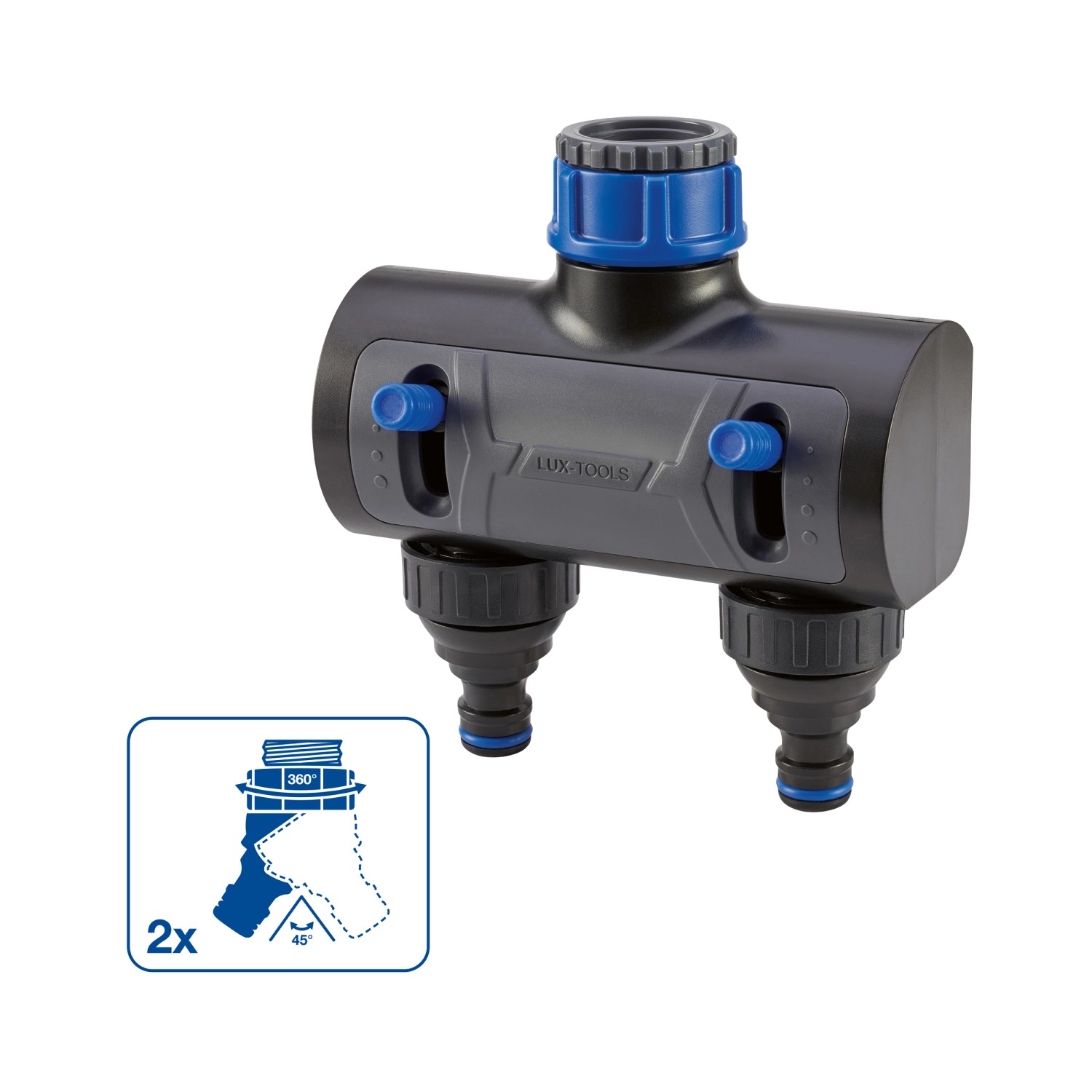 LUX 2cestný rozdělovač 26,4 mm (G 3/4") na 33,3 mm (G 1")