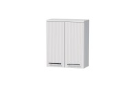 INTEDOOR Horní závěsná skříň BEE, úchyt chrom, š. 50 cm, bílá 3D pruhy