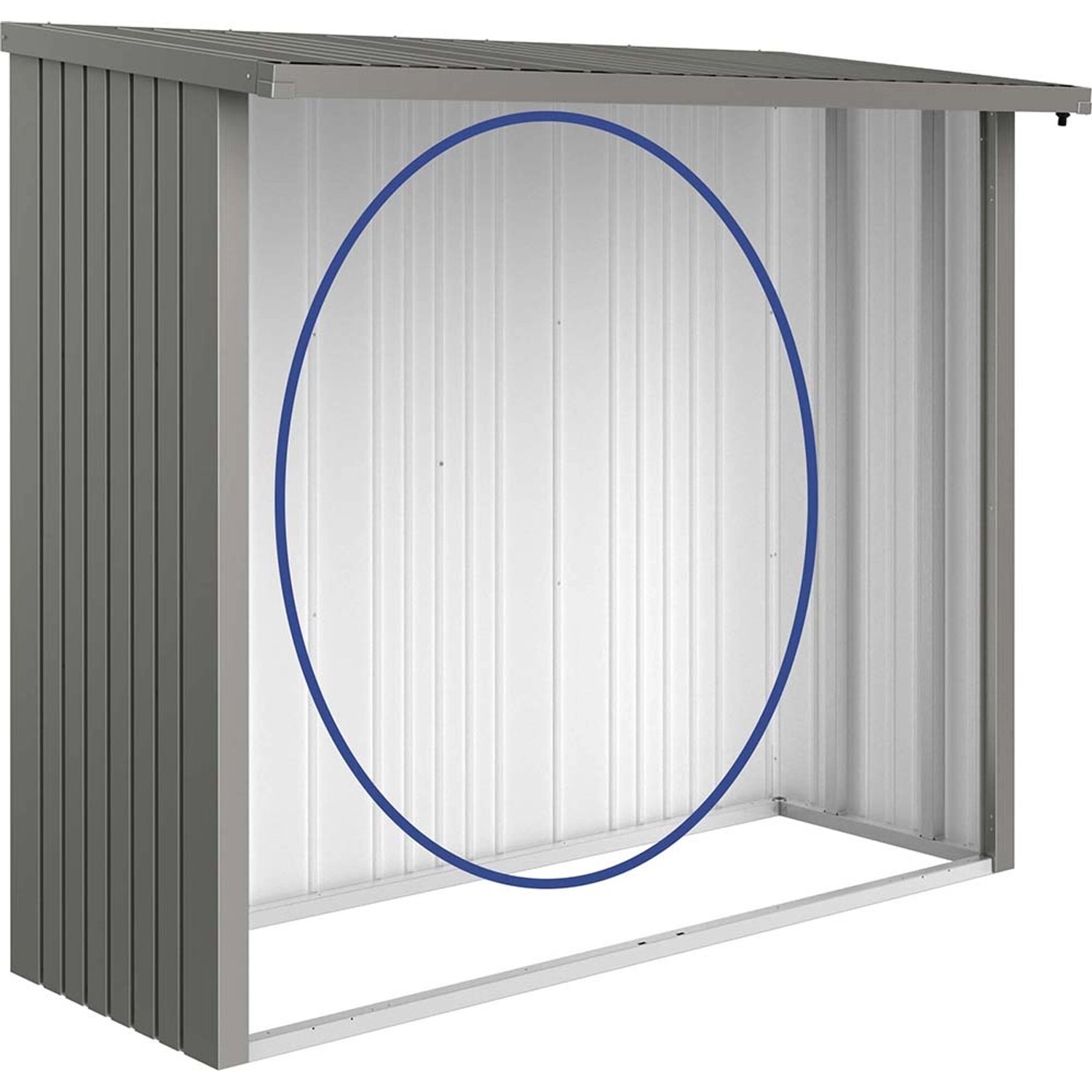 Biohort Zadní stěna pro WoodStock 230 křemenově šedá, 217,5 x 1,1 x 196,5 cm