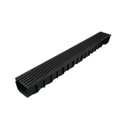 COVERNIT Odvodňovací PP žlab A15 s PP mříží, P03, 121 x 84 x 1000 mm