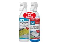 HG Odstraňovač plísně 500 ml + Čistič skla a zrcadel 500 ml