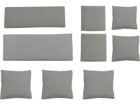 Sada polstrů a polštářů pro sestavu zahradního nábytku Moonbeam