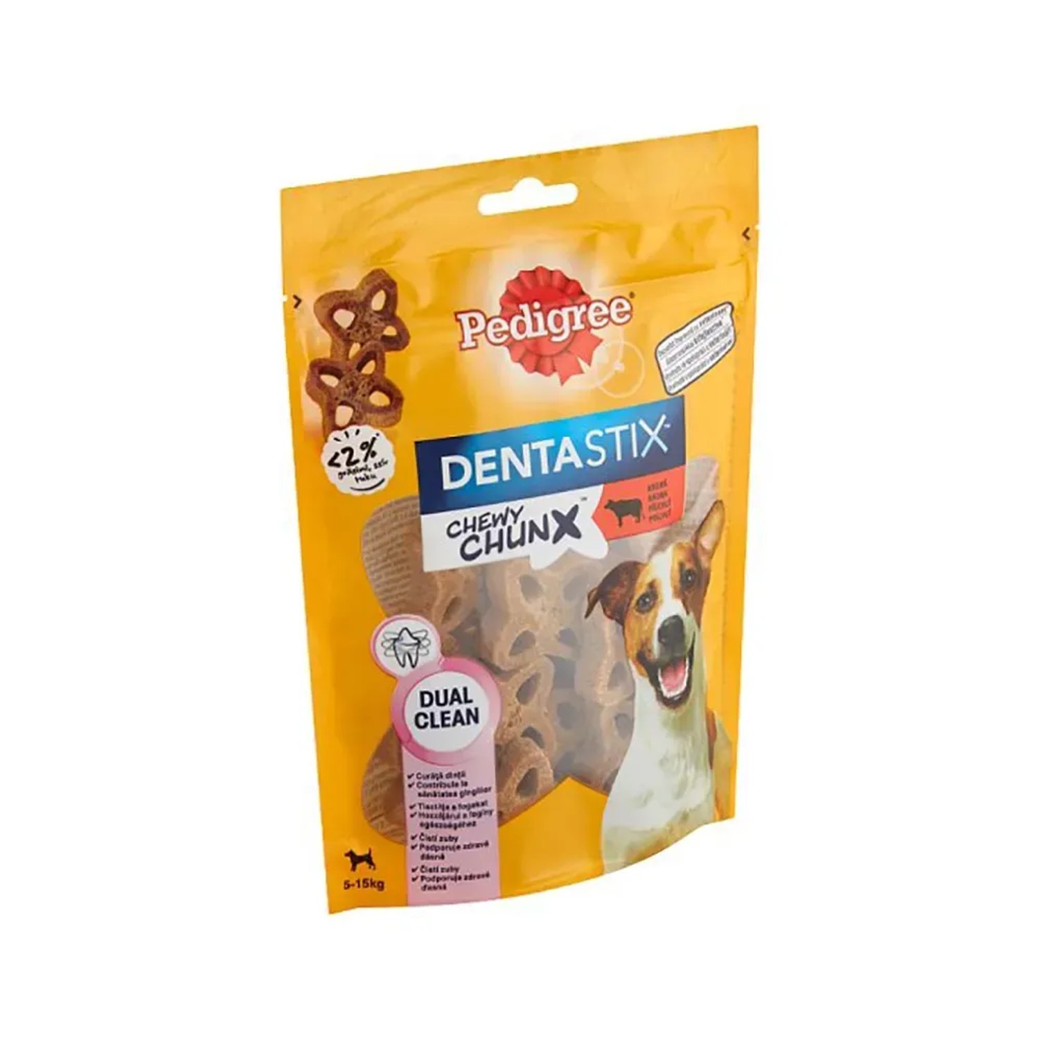 Levně Pedigree Pochoutka pro psy DentaStix Chewy Chunx 5-15 kg, 68 g