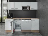 Flex-Well Kuchyně Valero 210 cm/typ 2 - lednice/mikrovlnka/var.deska/myčka