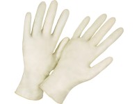 Latexové jednorázové rukavice, bílé, vel. M, 100 ks