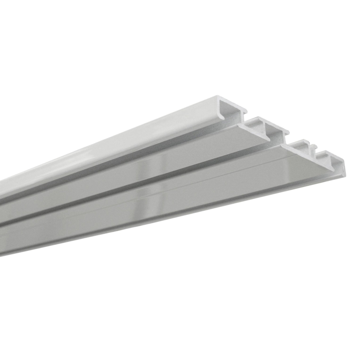 Gardinia Hliníková záclonová kolejnička, třídrážková, bílá, 200 cm