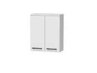 INTEDOOR Horní závěsná skříň BEE, úchyt černý, š. 50 cm, bílá lesk