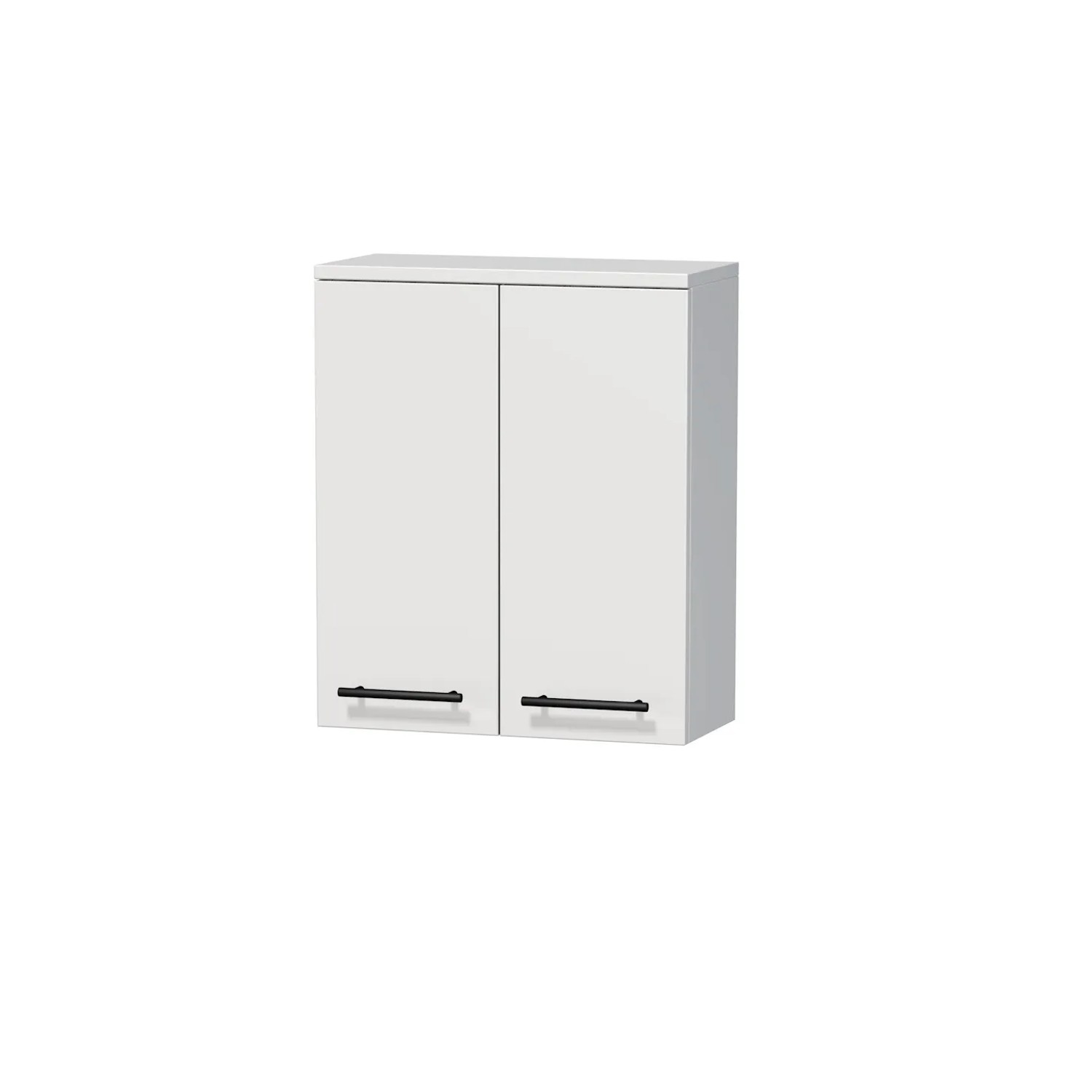 INTEDOOR Horní závěsná skříň BEE, úchyt černý, š. 50 cm, bílá lesk