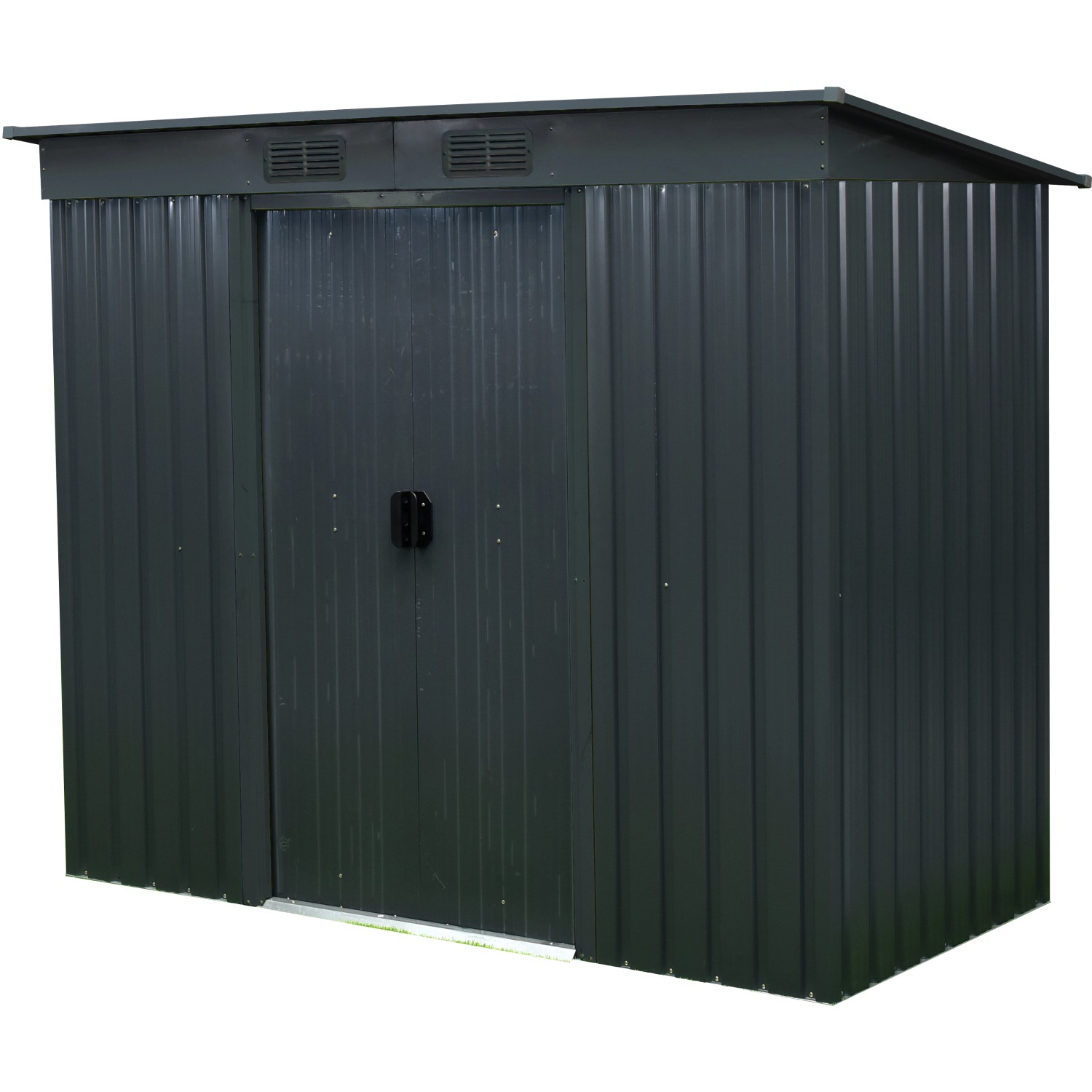 Floraworld Zahradní domek s pultovou střechou vel. II antracit 238 x 132 x 196cm