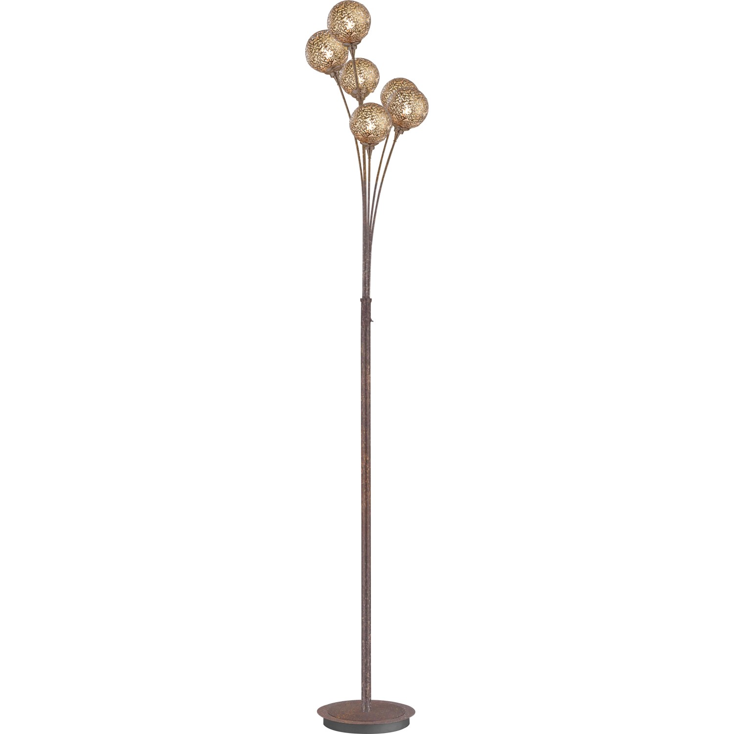 Paul Neuhaus Stojací lampa Greta, 6xG9, rezavá, 29,1 x 33,8 x 181,2 cm