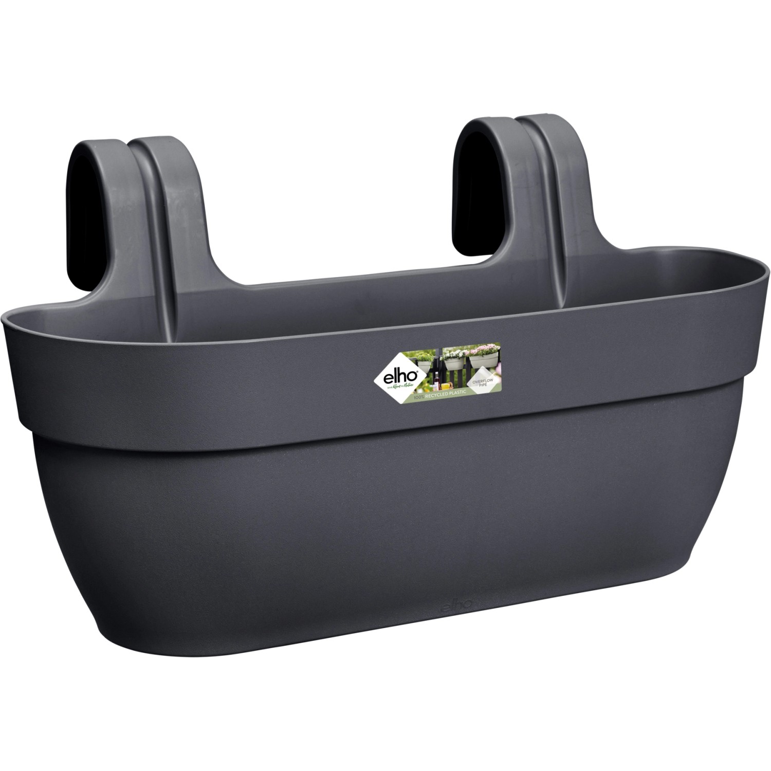 elho Květináč Vibia Campana Easy Hanger L antracitový, 46 x 27 x 24 cm