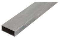 Obdélníková trubka stříbrná eloxovaná 20 x 50 x 1000 mm