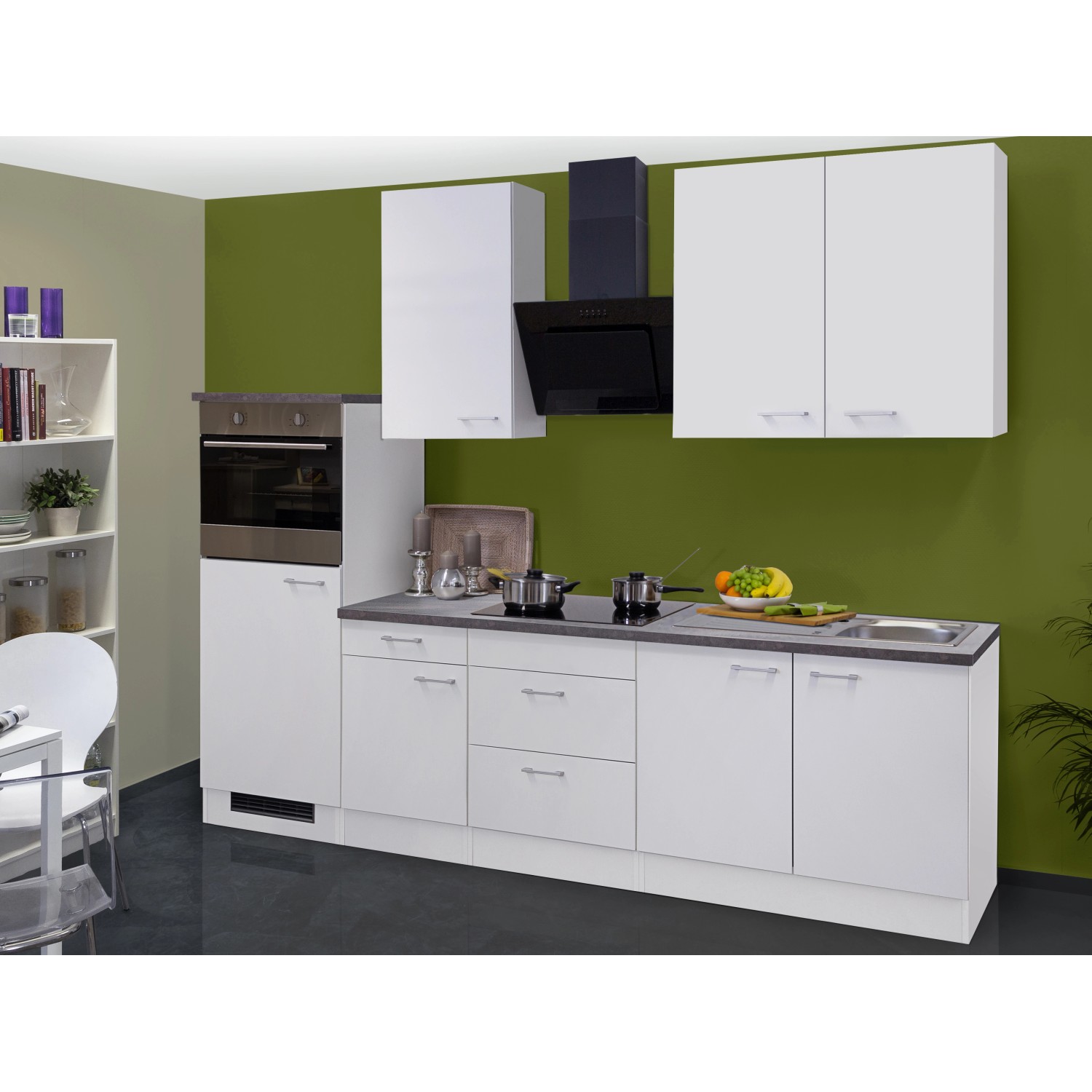 Flex-Well Kuchyně Lucca 270 cm/typ 4 - lednice/trouba/varná deska/digestoř