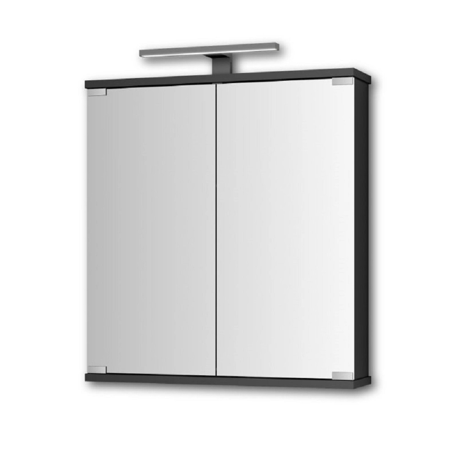 Jokey Zrcadlová skříňka Kandi LED, černá, 60 x 70,2 x 19,4 cm