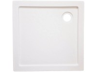 SANOTECHNIK Hranatá sprchová vanička s kamenným efektem bílá 80 x 80 x 4 cm