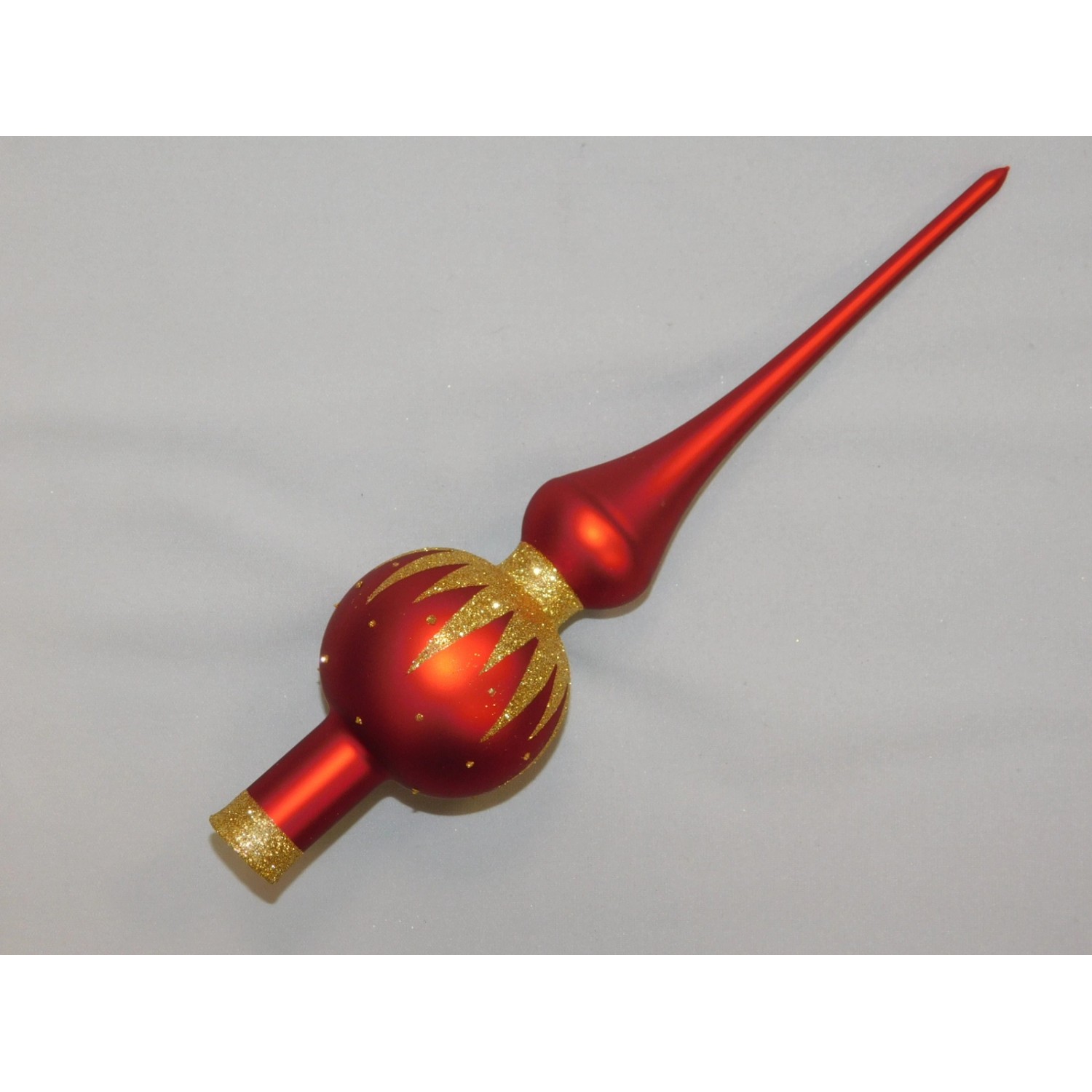 ORNEX Vánoční ozdoba skleněná špice rampouchy červená 280 mm