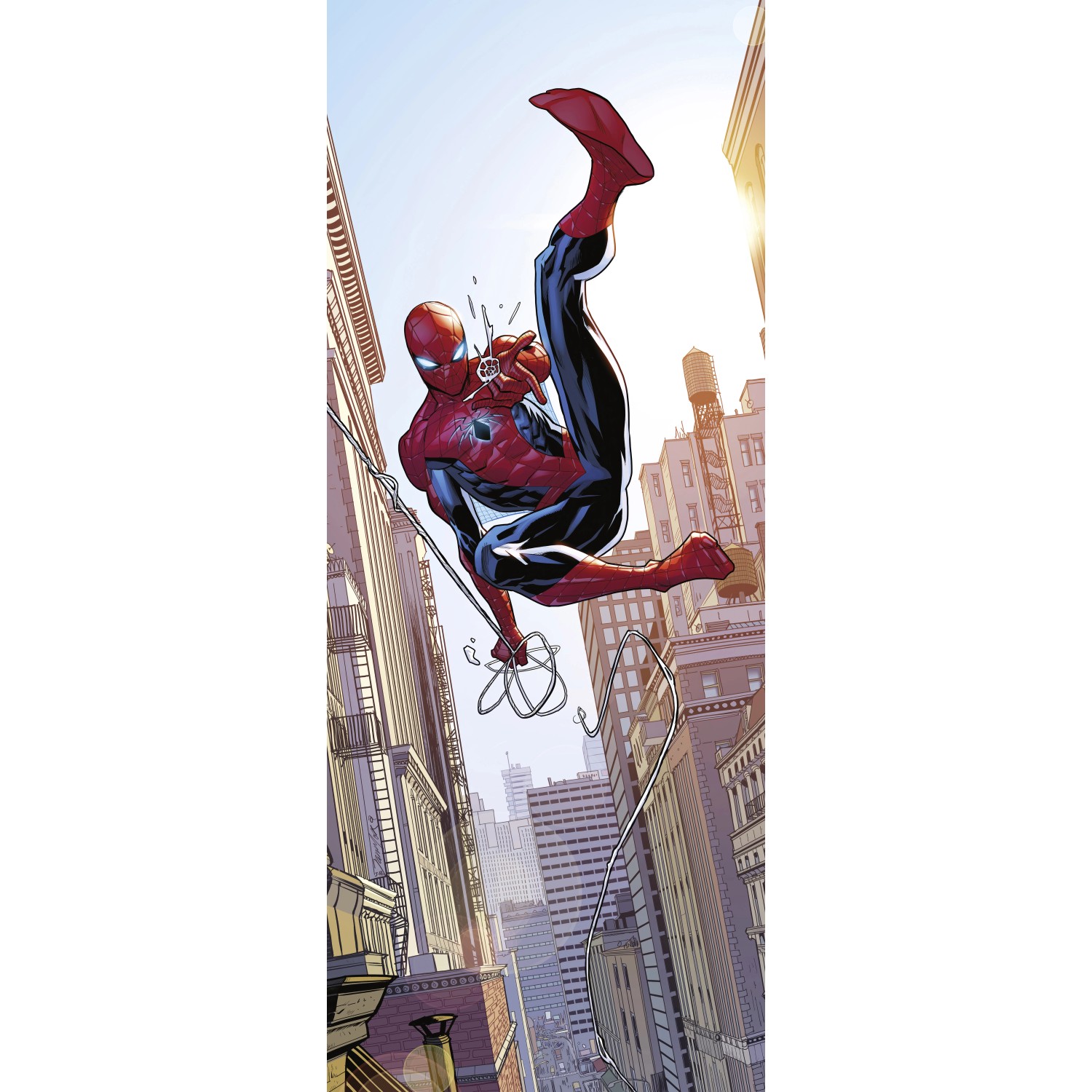 Komar Vliesová fototapeta Marvel Spider-Man Swinging 100 x 250 cm
