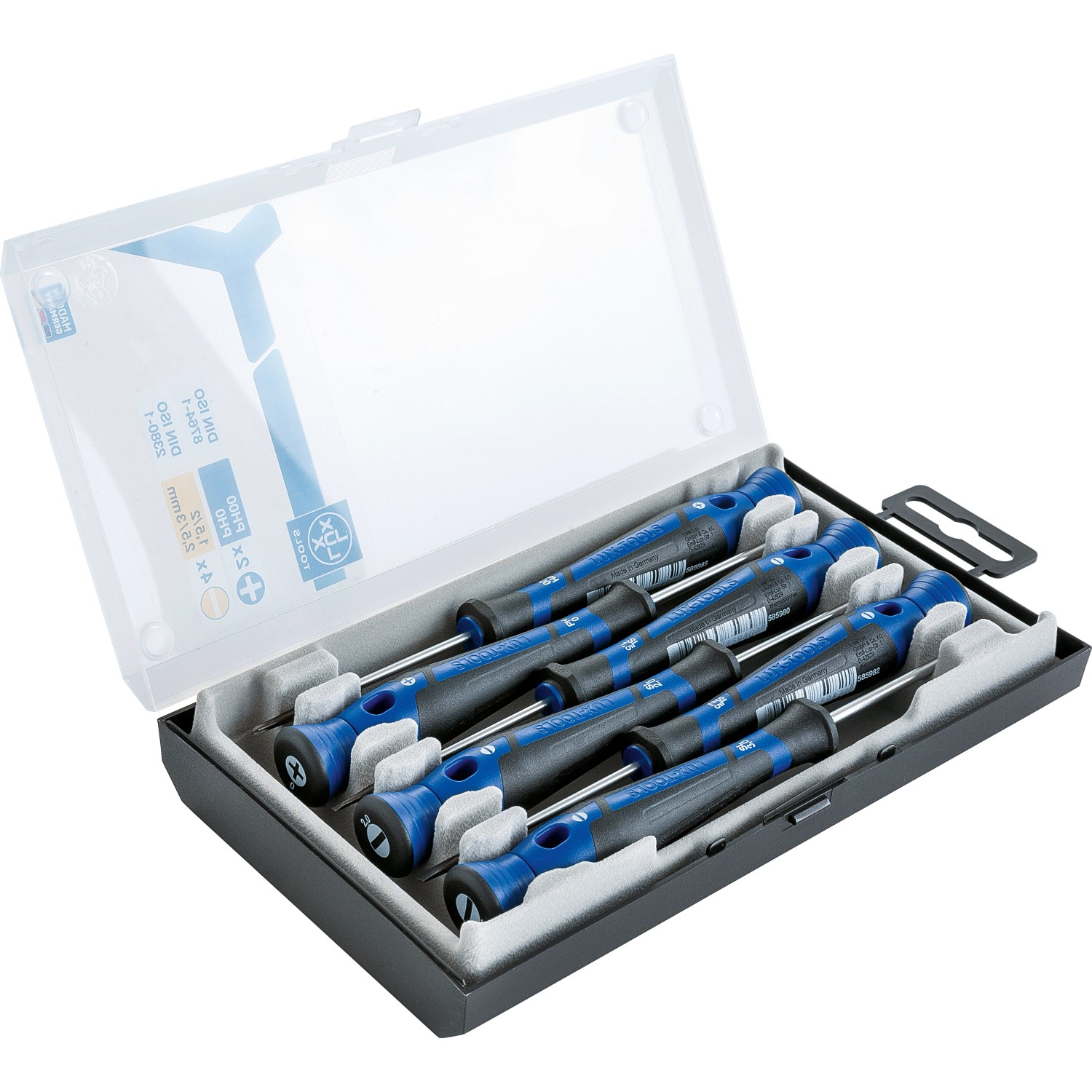 LUX Sada přesných šroubováků Comfort na šrouby PH + s drážkou, 6dílná