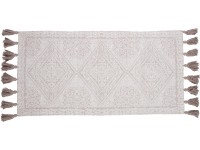 OBI Bavlněný koberec se vzorem béžový/tmavošedý 60 x 120 cm