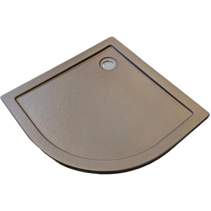 SANOTECHNIK Kulatá sprchová vanička s kamenným efektem šedá 80 x 80 x 4 cm