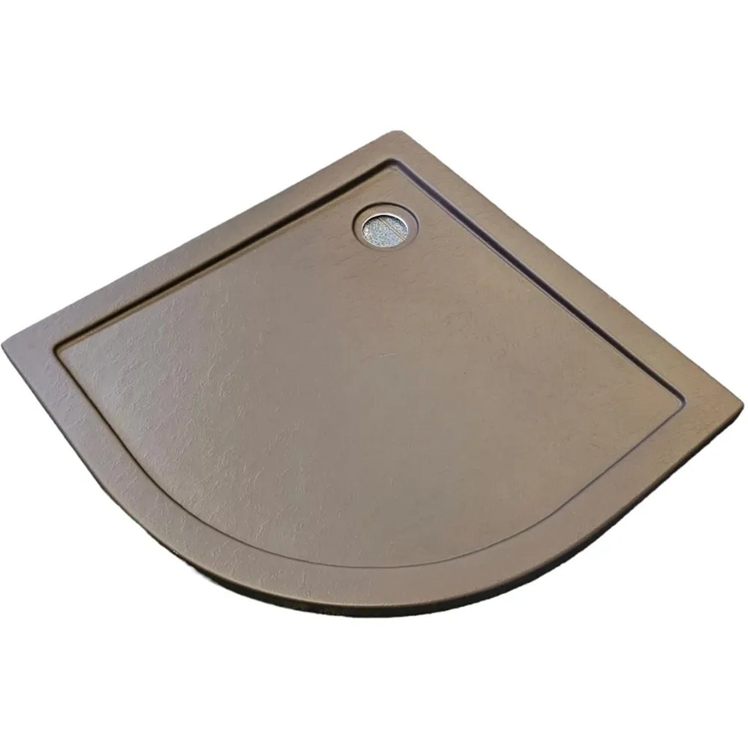 SANOTECHNIK Kulatá sprchová vanička s kamenným efektem šedá 80 x 80 x 4 cm