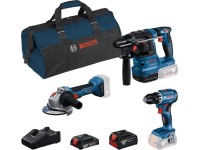 Bosch Sada aku nářadí GBH18V-22+GWS18V-8+GSR185-Li+2x aku, nabíječka, brašna