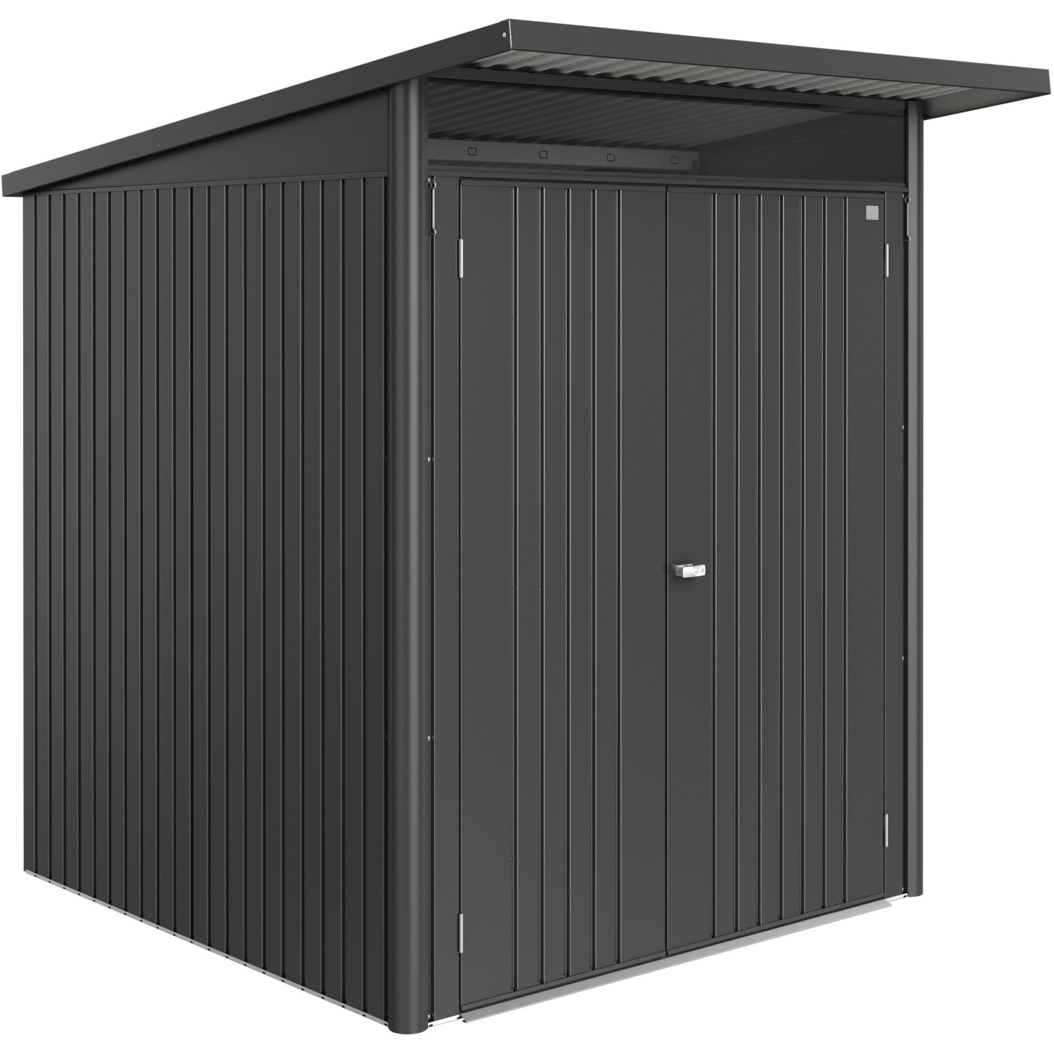 Biohort Plechový domek AvantGarde ECO A1 2křídlé dveře tm.šedá 180x220x218 cm