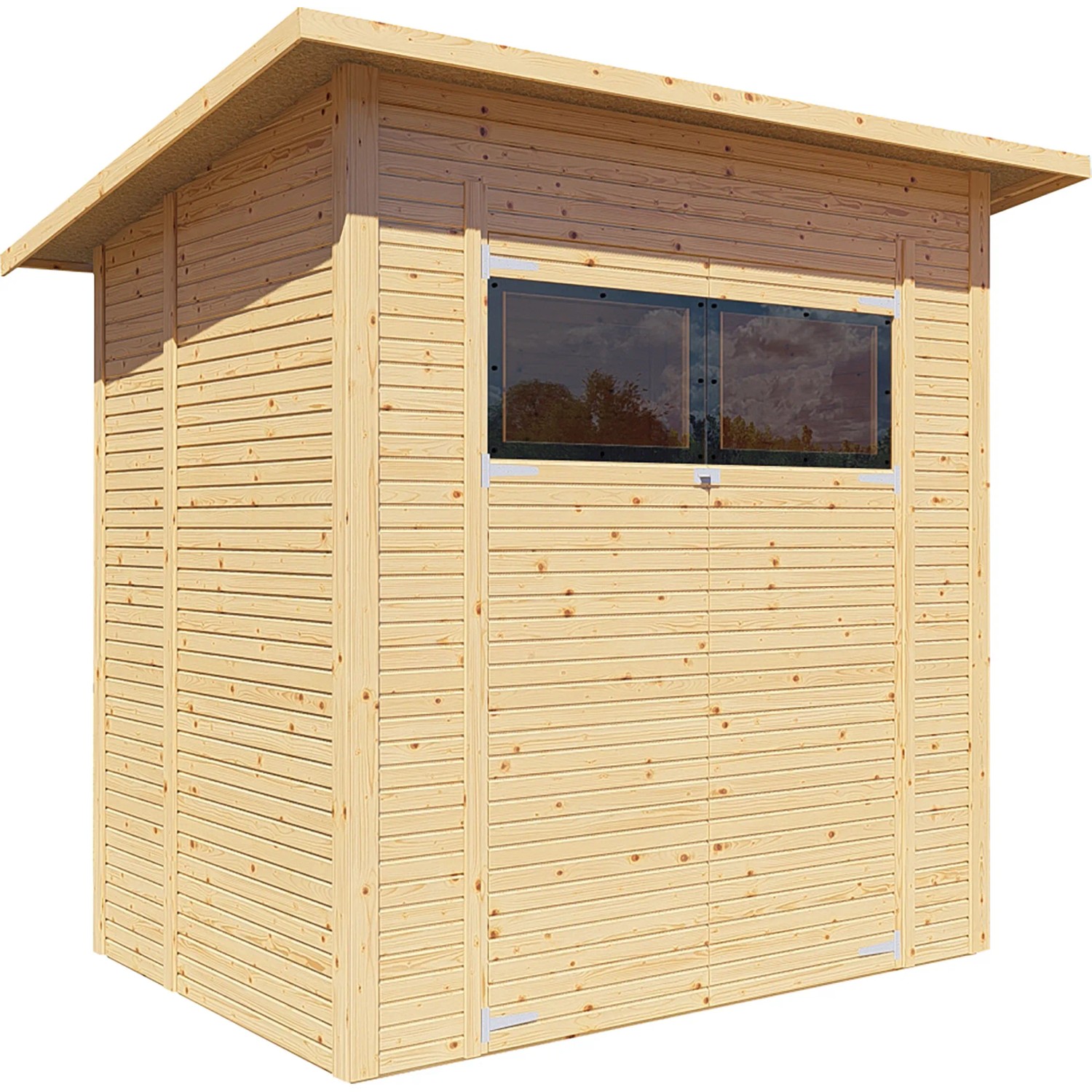 Bertilo Dřevěný domek na nářadí Pent Modern 2, přírodní, 208 x 157 cm