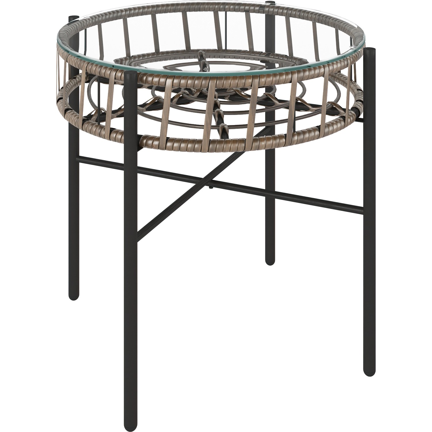 BWO Zahradní odkládací stolek Palhoca pr. 46 x 42 cm