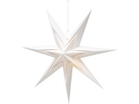Papírová hvězda s LED osvětlením, 10 diod, bílá, 70 x 70 x 25 cm