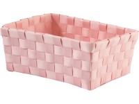 Košíček z PP pastelově růžový 19 cm x 14 cm x 8 cm
