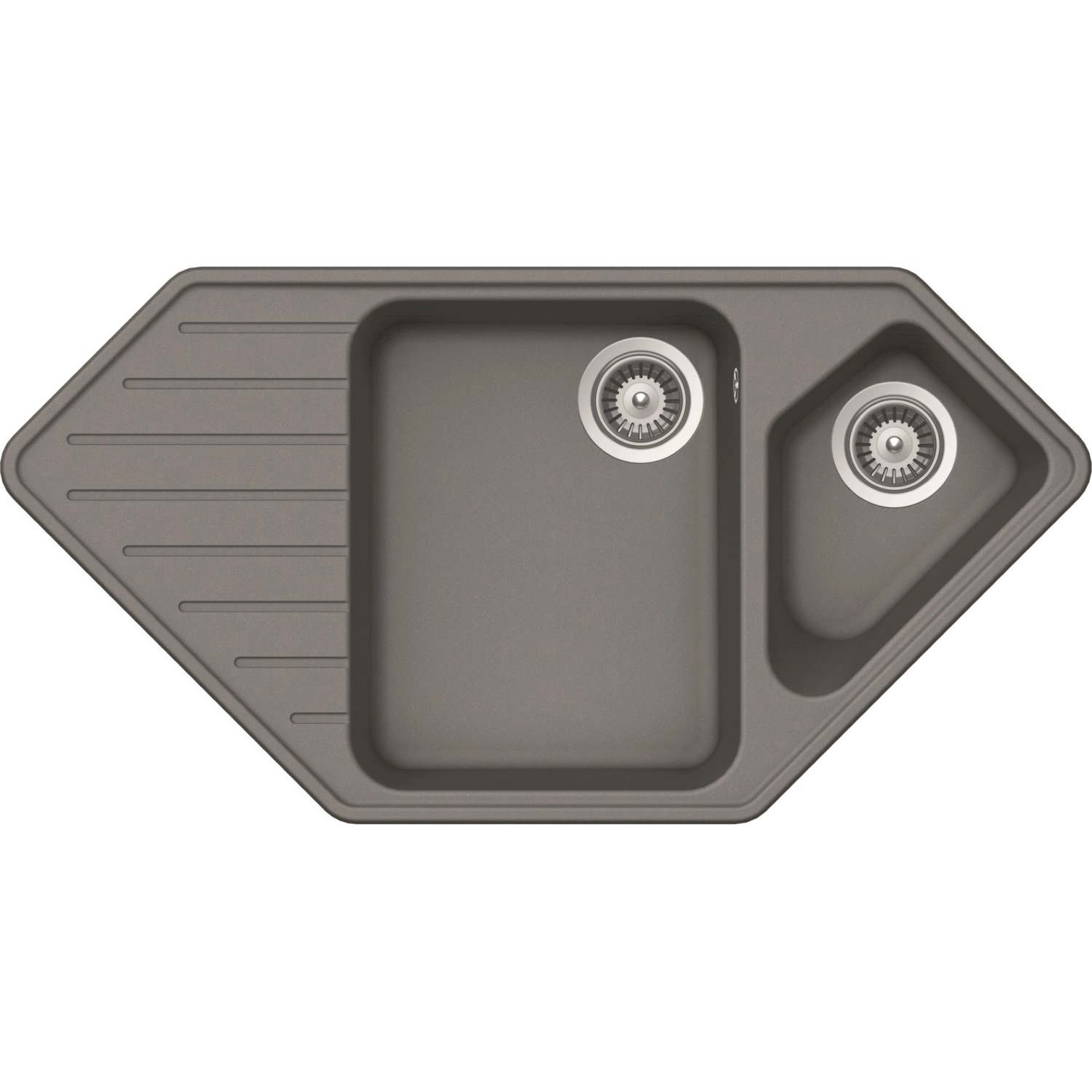 Respekta by Schock Granitový dřez Memphis betonově šedý 98 x 50 cm