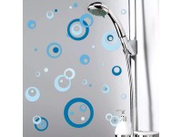 Crearreda Samolepicí dekorace, modré kruhy 3D, 1 arch, 15 x 31 cm Crearreda Samolepicí dekorace, modré kruhy 3D, 1 arch, 15 x 31 cm