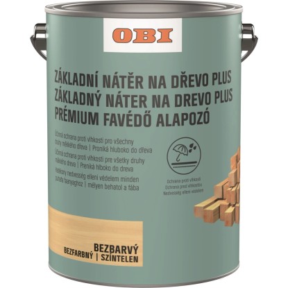 OBI Základní nátěr na dřevo PLUS 750 ml