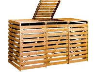 Weka Box na 3 popelnice, medově hnědý, impregnovaný