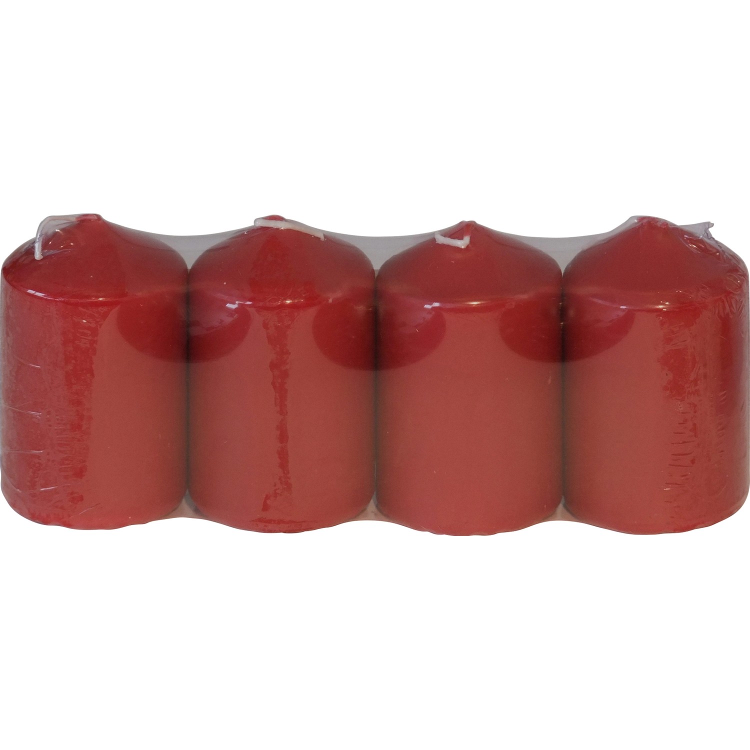 Balení svíček staročervená 7,5 x 4,7 x 4,7 cm, 4 ks